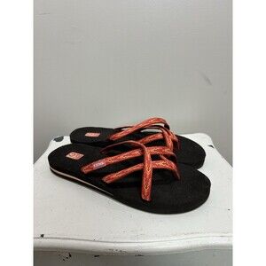Teva Women's Olowahu Flip-Flop Thong Sandals Orange Women’s Size 10